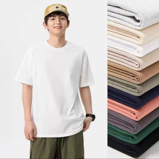 t恤男宽松白色t血打底衫 300g重磅短袖 三本针tshirt女美式 25夏季