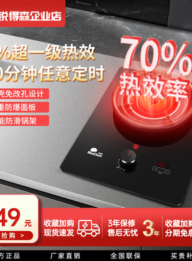 红日红外线燃气灶家用单灶台嵌两用猛火液化气灶天然气炉具EX03B