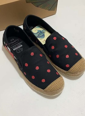 专柜玛丽正品女鞋小香风22春夏新款草编帆布鞋一脚蹬休闲鞋72252W