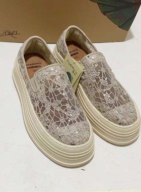 专柜玛丽正品春夏新款乐福单鞋厚底镂空一脚蹬透气休闲女鞋87502W