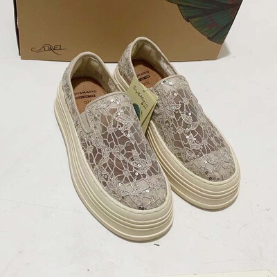 专柜玛丽正品春夏新款乐福单鞋厚底镂空一脚蹬透气休闲女鞋87502W