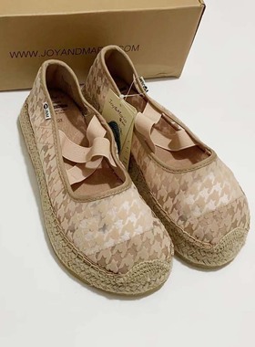 专柜玛丽正品女鞋22春夏新款蕾丝编织镂空网眼草编休闲渔夫05261W