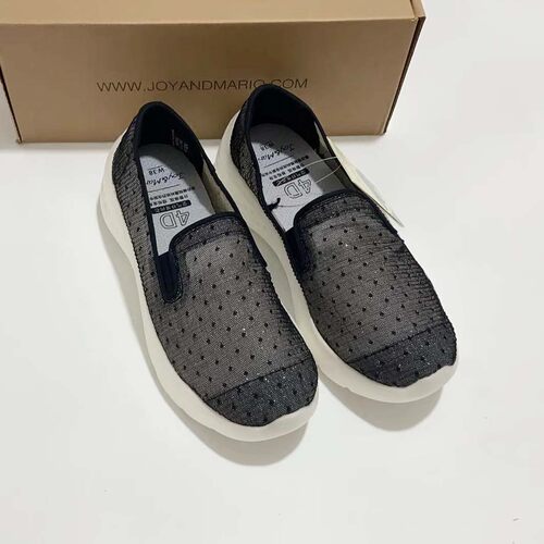 专柜玛丽正品22春夏新款帆布鞋女蕾丝网面鞋懒人一脚蹬单鞋75053W