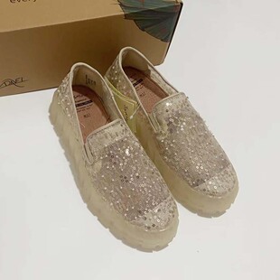 专柜玛丽22春夏款女乐福鞋一脚蹬亮片水晶底懒人休闲鞋82275W