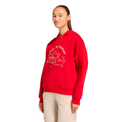 阿迪达斯卡通小狗连帽套头衫卫衣