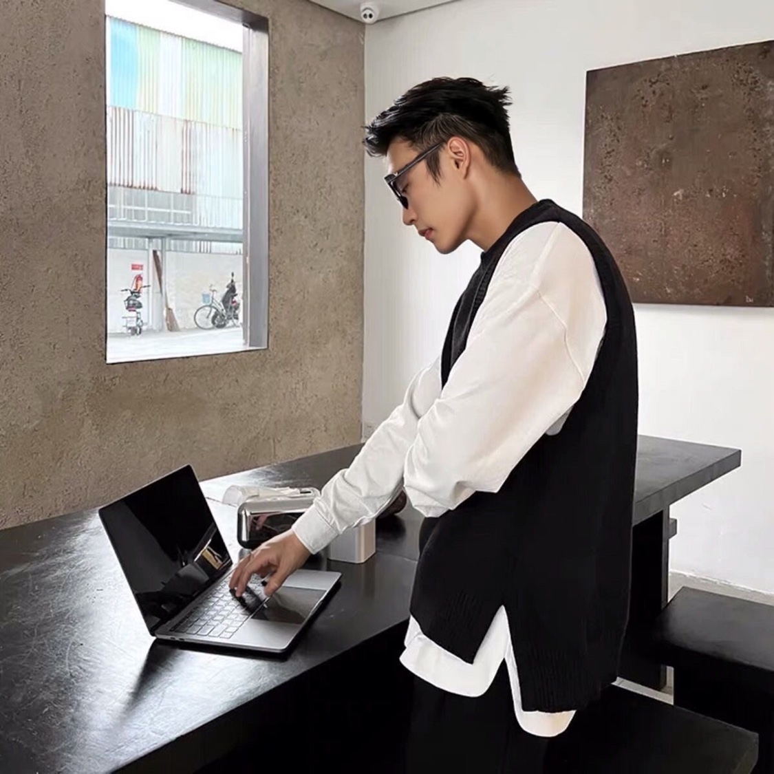 打底衫男冬季长袖t恤原创潮青年