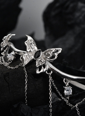 夜店风潮流纯银女蝴蝶臂环