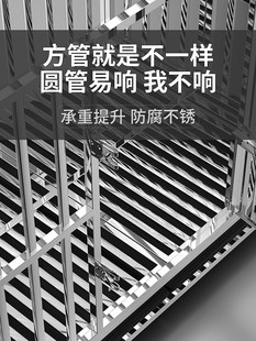 304不锈钢狗笼大型犬狗笼子中型室内折叠带小型厕所宠物金毛狗窝