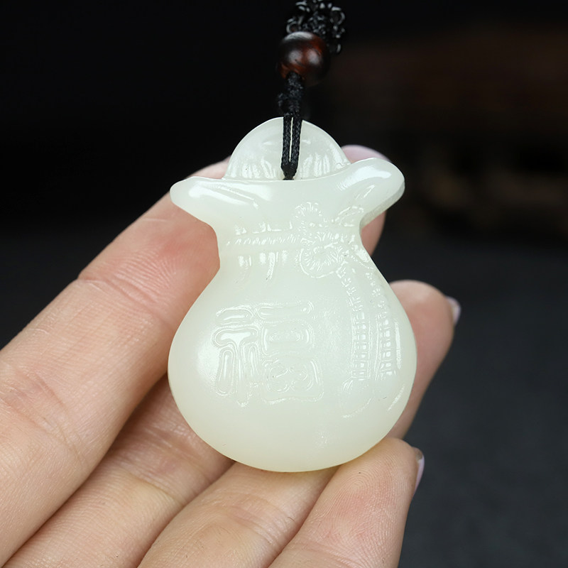 福袋男女款羊脂白玉挂件吊坠