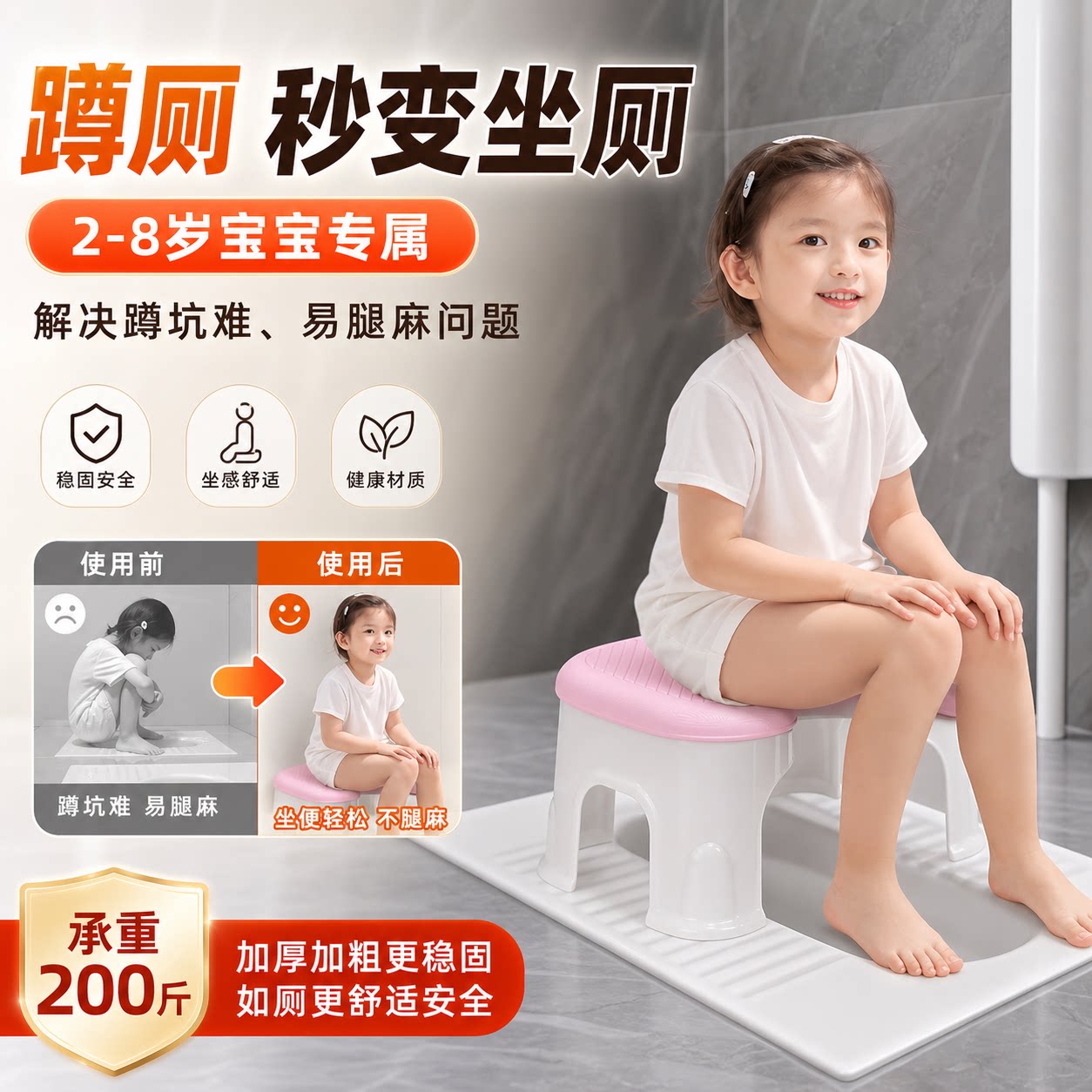宝宝孕妇坐便凳蹲厕两用坐便椅图片