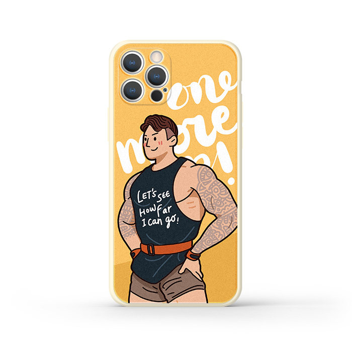 花臂肌肉帅哥健身撸铁肌肉增肌减脂举铁运动达人拿铁训练励志手机壳