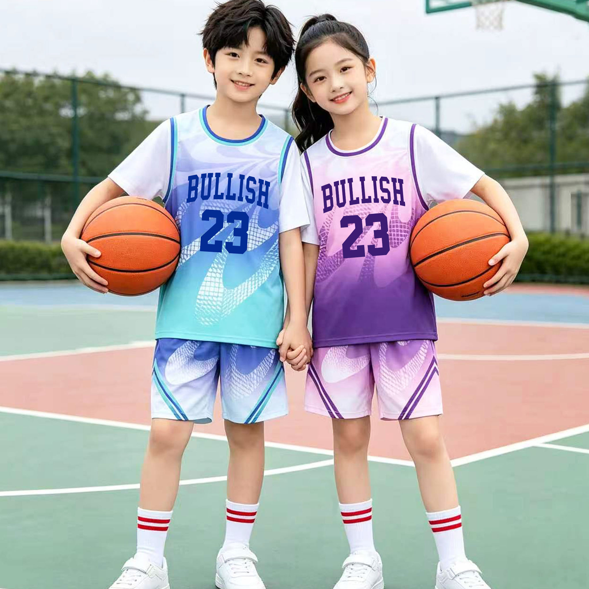 儿童篮球服套装定制男短袖球衣女小学生运动比赛训练队服大童表演图片