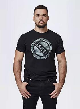 SANTI AfterDive 23 休闲黑色印花 CAMO 系列 短袖 T恤 T-Shirt