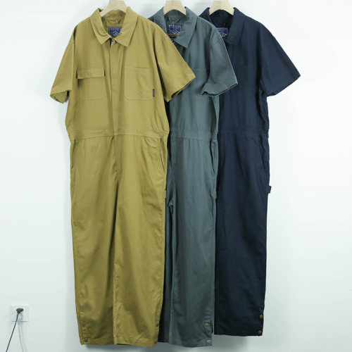 夏季短袖翻领机修工装服男女通用