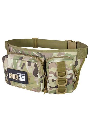 战术多功能户外军迷两联小腰包迷彩防水手机包登山徒步骑行运动包