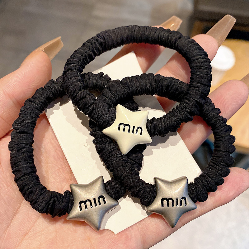 球是圆的你做的好事终会回到你身上.简约ins风星星基础款黑色