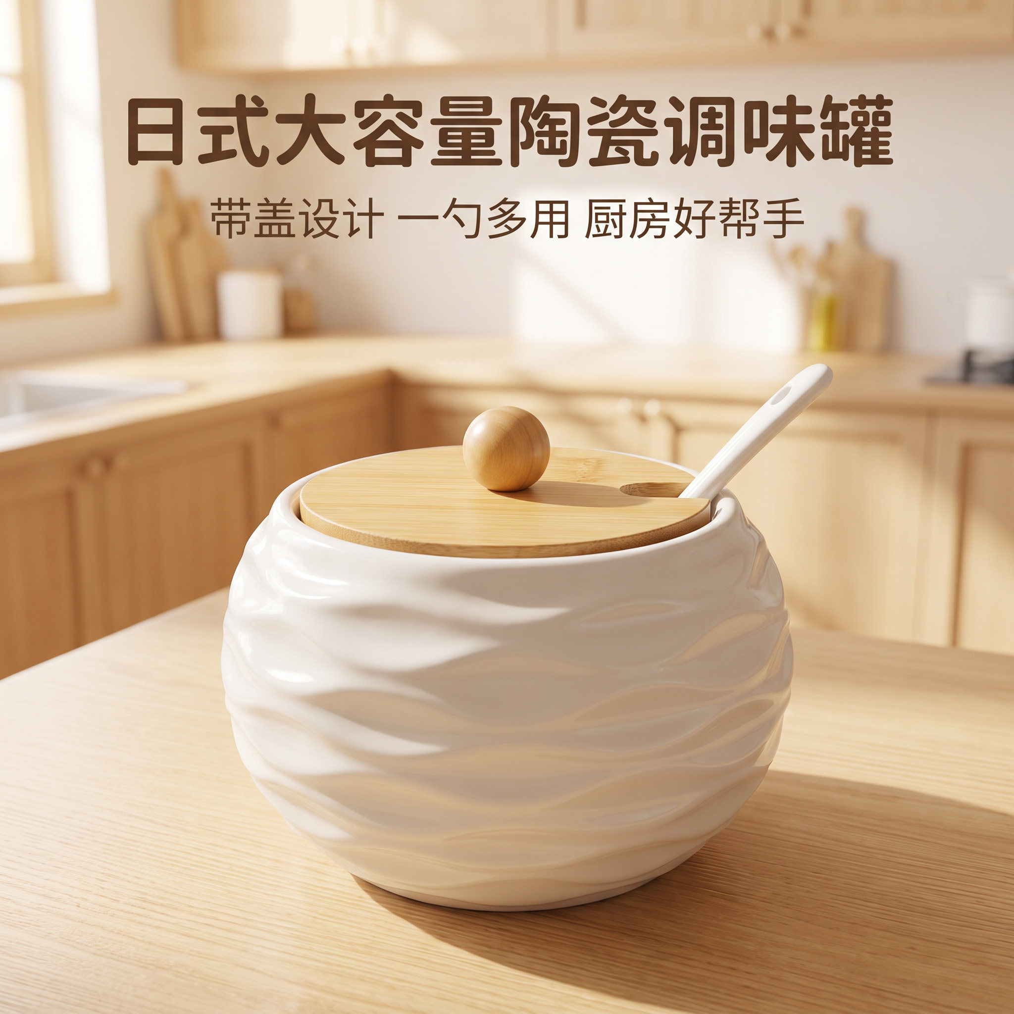 大容量陶瓷调味罐猪油罐500毫升耐高温油泼辣子罐调料盒辣椒油罐