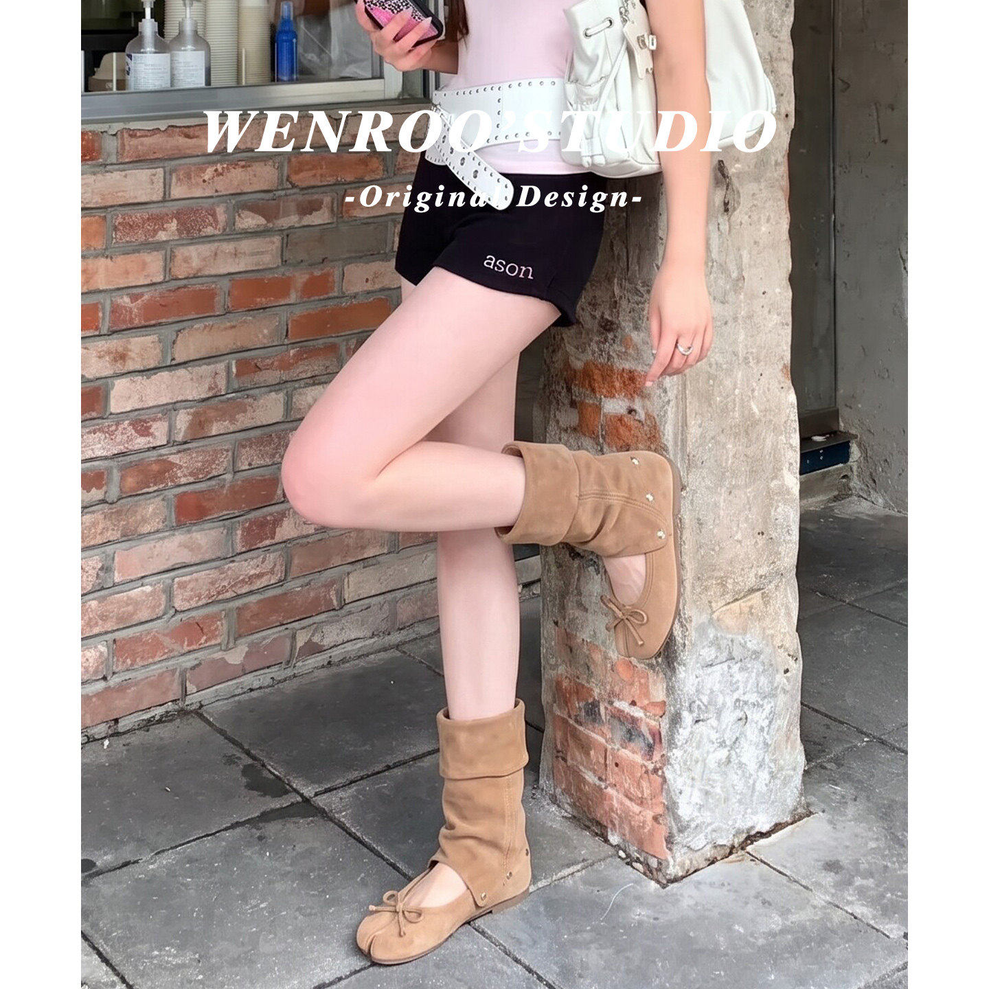 小众设计感两穿平底分趾芭蕾单鞋