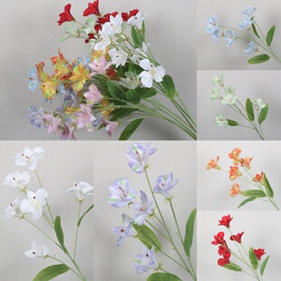 新款仿真水仙百合仿真花婚礼装饰背景假花插花路引花婚庆布置绢花