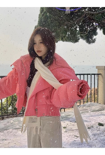 羽绒棉服冬季2025年女款新款短款冬款白鸭绒设计感小个子外套秋冬