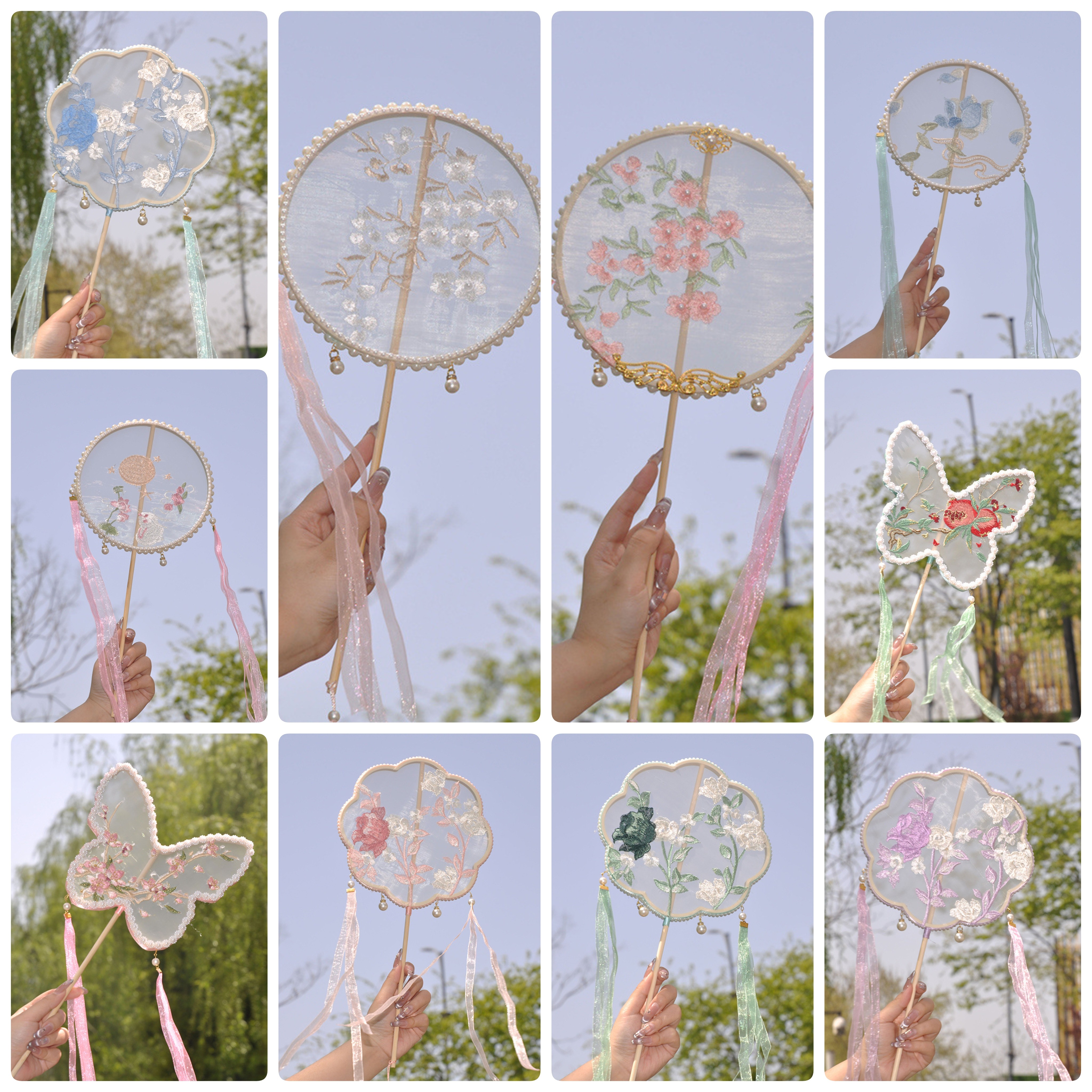 宫扇出租汉服团扇古风流苏跳舞蹈拍照道具古典绣花圆扇异形租赁,女装/女士精品,汉服套装,淘宝优惠券,粉丝福利购,淘宝优惠卷