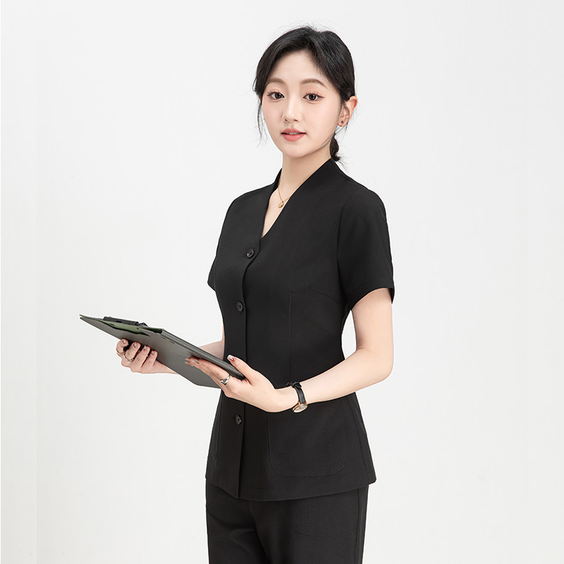 美容师美容院月子中心黑色工作服