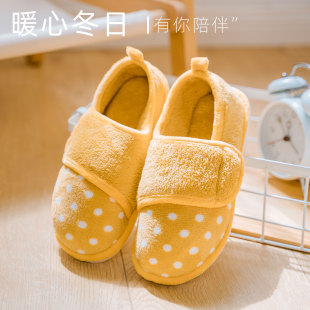 保暖木地板静音拖鞋 棉拖鞋 月子鞋 秋季 包跟秋冬厚底防滑室内家居鞋