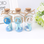 高度8厘米小号迷你许愿瓶玻璃木塞星星瓶圆形漂流瓶生日礼物女生