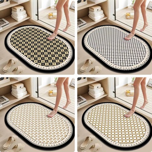 小香风硅藻泥浴室吸水地垫