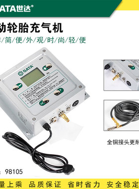 进口数显自动小轿车货车轮胎充气机98105汽车用打气泵冲气磅
