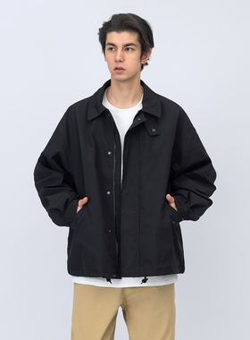 水洗夹克春季新款翻领宽松