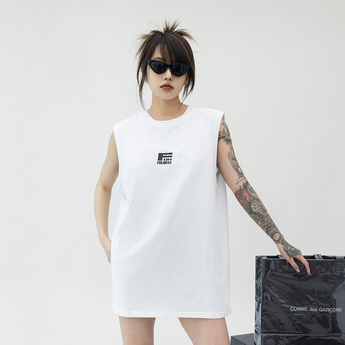 宽松运动休闲坎肩无袖T恤