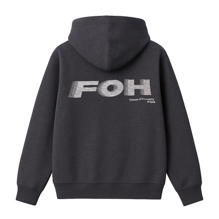 冬季重磅字母印花银狐绒连帽加绒卫衣女休闲宽松加厚外套男