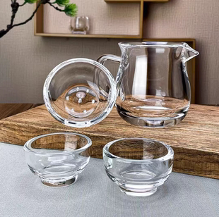 东海原矿水晶杯分茶器福袋公道杯茶杯手工加厚耐高温家用新款