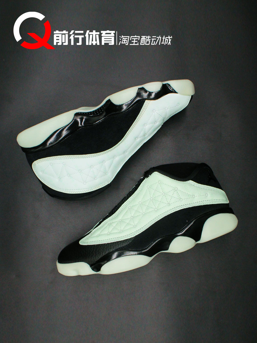 Air Jordan 13 LOW AJ13 黑绿夜光棍节薄荷低帮篮球鞋 DM0803-300 – 炫酷黑绿，夜光绽放，低帮设计