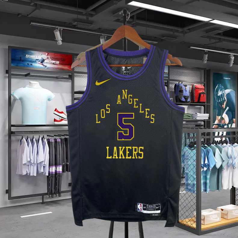 美版 sw 湖人5号雷迪什球衣城市版普林斯伍德克里斯蒂范德比尔特