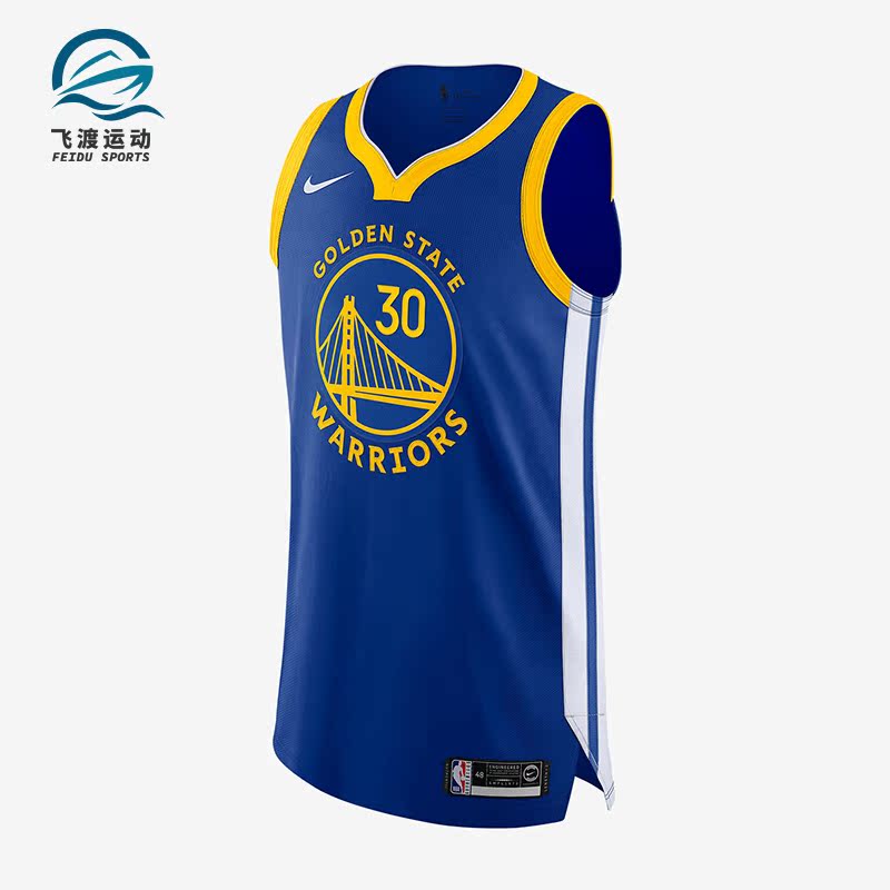 Nike/耐克正品NBAAU球员版金州勇士队男子篮球球衣AV4923-495