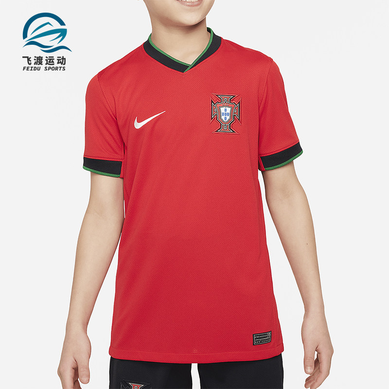 Nike/耐克正品Dri-FIT 大童夏季休闲透气简约足球球衣FJ4371-657