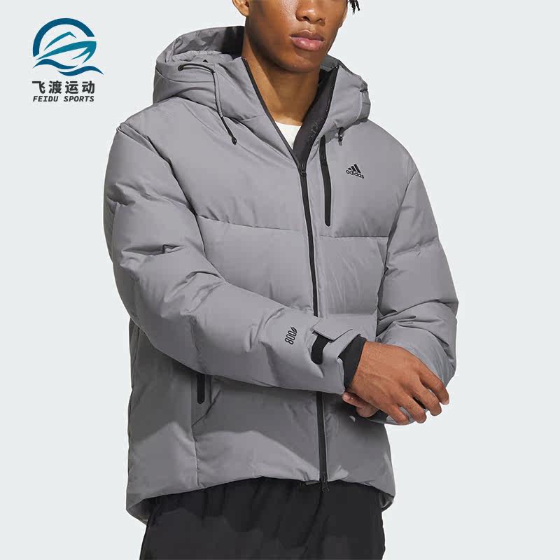 Adidas/阿迪达斯正品冬季情侣款保暖连帽羽绒服IW0784