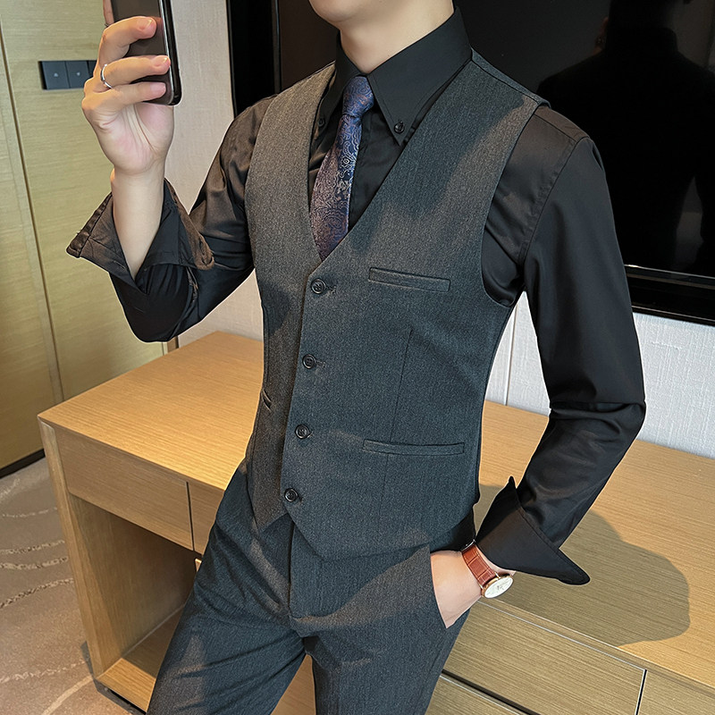 2025秋冬高品质大码伴郎团职业兄弟装单件马甲MJ2401-P45,男装背心/马甲,星座197