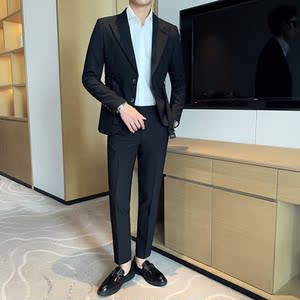 2025 新款经典网红西装小西服男士西装套装二件套LJT2211-P200图片