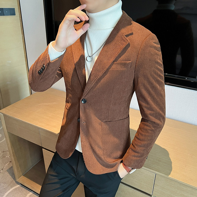 2025高品质灯芯绒西装外套男士高级感西服DX8810-P155,男装西服,星座197