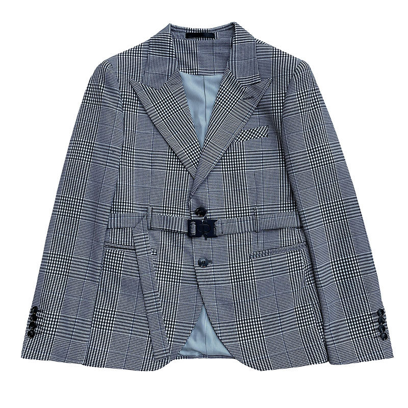 2025春装网红经典复古格子西装千鸟格小西服男士外套DX2209-P138,男装西服套装,星座197
