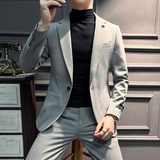2025春季新款设计西服套装男士修身正装西装二件套LJT313-P215，男装西服，星座197