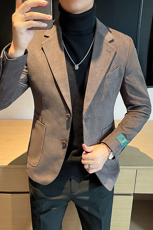 2025定制面料西服高品质仿麂皮绒多口袋西装XZ004-P195,男装西服,星座197