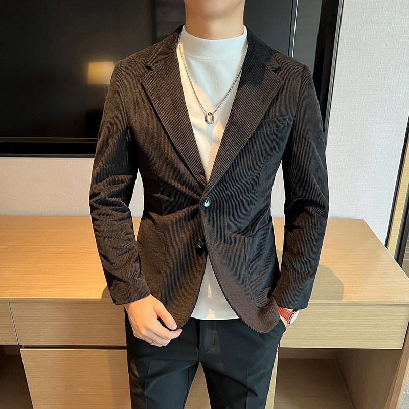 2025高品质灯芯绒西装外套男士高级感西服DX8810-P155,男装西服,星座197