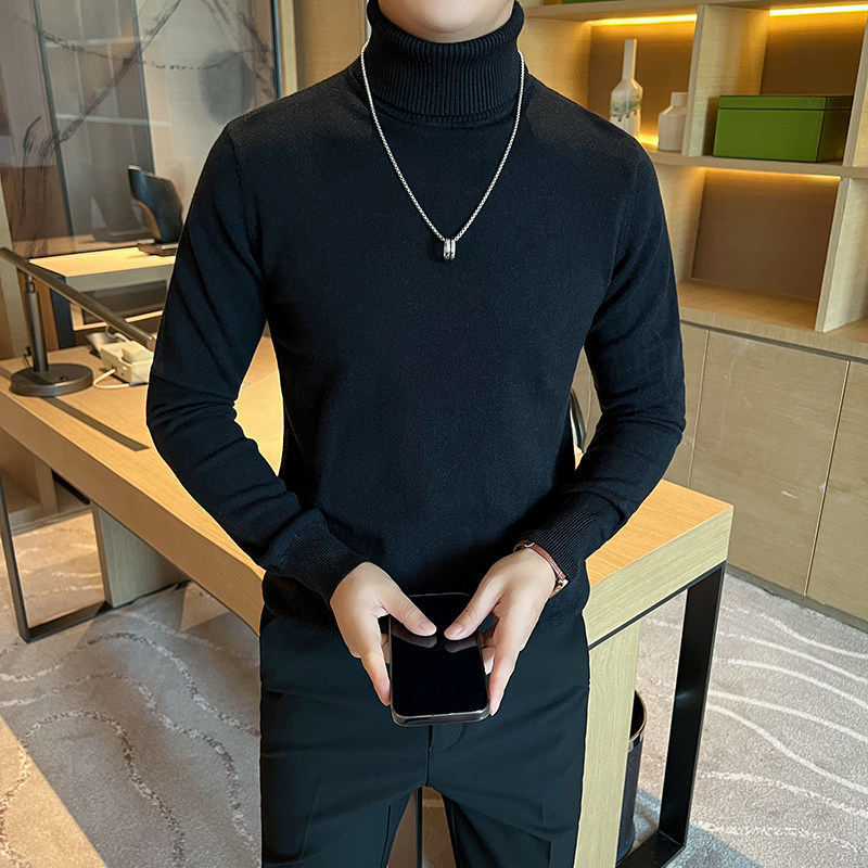 羊毛高领长袖毛衣针织衫男士修身打底衫男长袖内搭潮W6009-P57,男装T恤,星座197