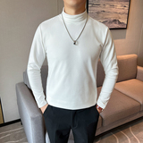 双面绒德绒长袖t恤男士半高领内搭弹力修身体恤打底衫CT6617-P40，男装T恤，星座197