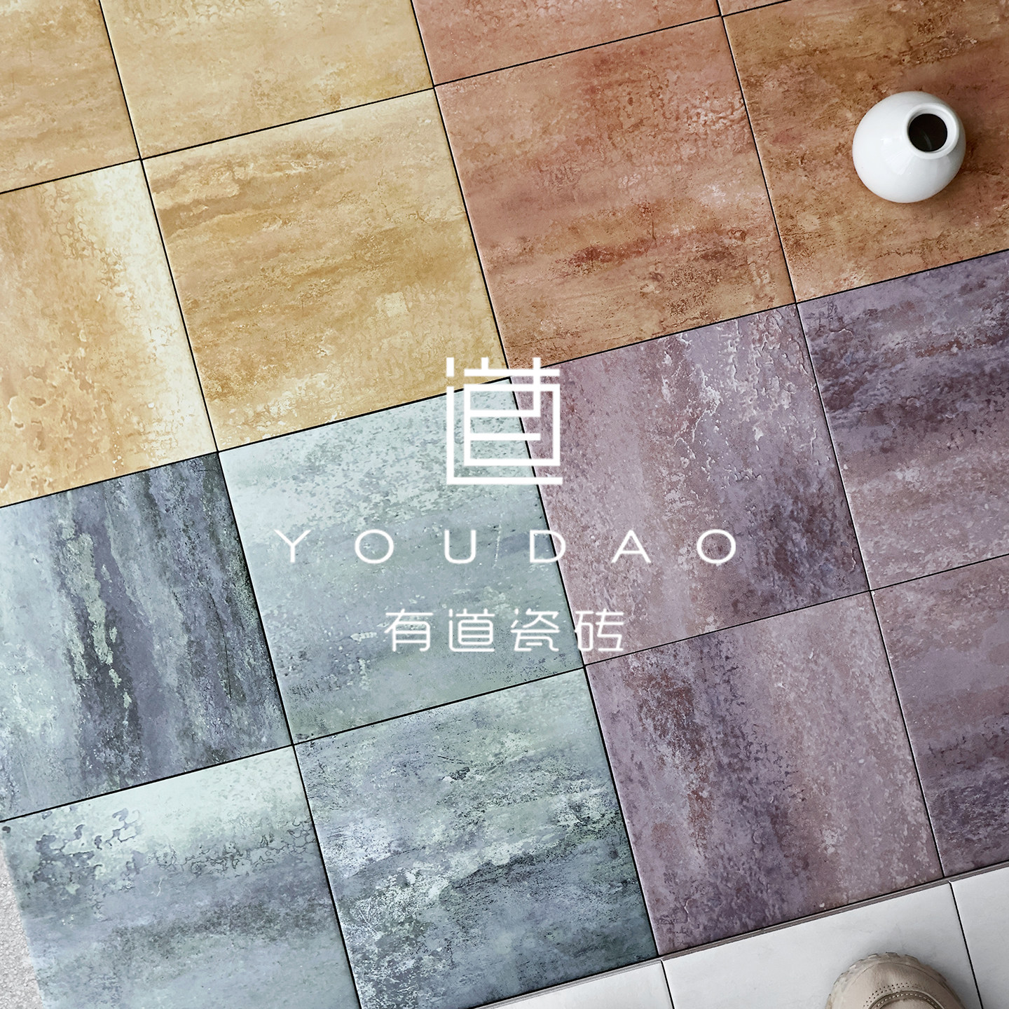 莫奈星空花砖油墨画瓷砖厨房卫生间阳台地砖餐厅店铺民宿200*200