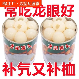 新鲜桂圆肉龙眼罐头水果即食果肉大罐567g罐高品质商用果园
